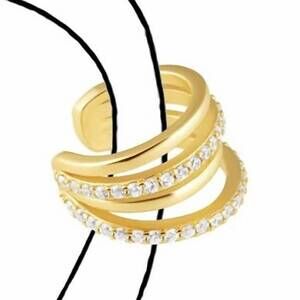 NEW SAHIRA women's mckenzie cuff earrings in gold